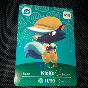 Animal Crossing amiibo- Kicks - card number 415
